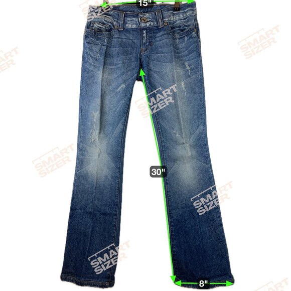 Vtg Guess 1981 Los Angeles Daredevil Bootcut Woman Teen Distressed Jeans 29 Y2K - Picture 2 of 14